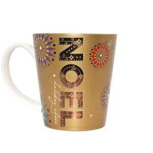 Starbucks Gold Noel Holiday Cheer 2006 Coffee Cup Mug 14oz